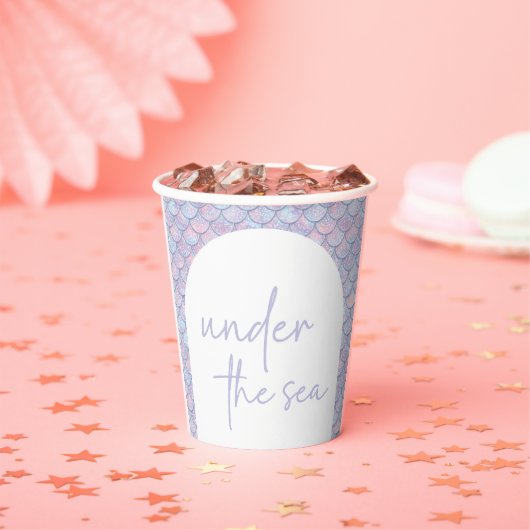 Zeemeermin 1e Verjaardag onder het Zee Party Papieren Bekers (Insitu)