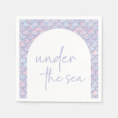 Zeemeermin 1e Verjaardag onder het Zee Party Servet (Voorkant)