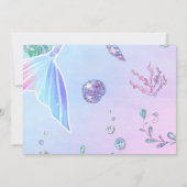 Zeemeermin 1e Verjaardag ONEder Het Zee Feest Invi Kaart (Achterkant)