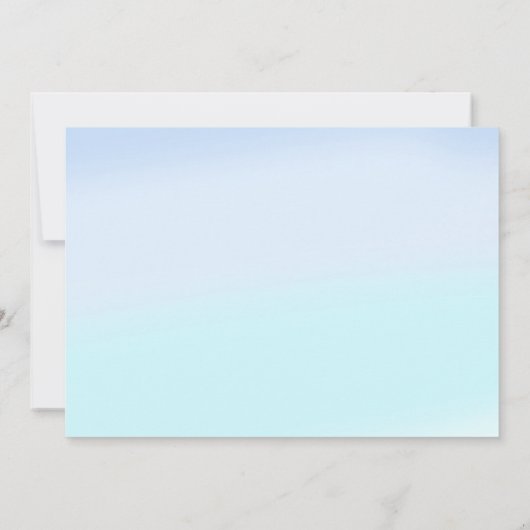 Zeemeermin 1e Verjaardag Oneder Het Zee Feest Kaart (Achterkant)