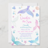 Zeemeermin 1e Verjaardag Oneder Het Zee Feest Kaart (Voorkant)