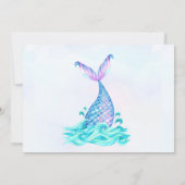 Zeemeermin 1e Verjaardag Oneder Het Zee Party Foto Kaart (Achterkant)