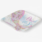 Zeemeermin 1e verjaardag Oneder Het Zee Roze Papieren Bordje (Gebogen)