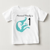 Zeemeermin  1e Verjaardag Tshirt (Voorkant)