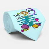 Zeemeermin 1e Verjaardag Tshirts en geschenken Stropdas (Opgerold)