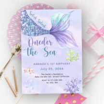 Zeemeermin 1e verjaardagsfeest Oneder The Sea Zeem
