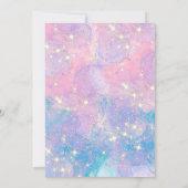 Zeemeermin 1e Verjaardagsfeest Roze Oneder Het Zee Kaart (Achterkant)