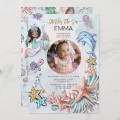 Zeemeermin 1e Verjaardagsfeestfoto ONEder Het Zee Kaart (Voorkant / Achterkant)