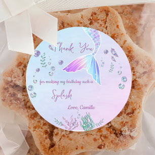 Zeemeermin 1e Verjaardagsfeestje ONEder De Zee Sti Ronde Sticker