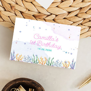 Zeemeermin 1e Verjaardagsfeestje Oneder Het Zee Informatiekaartje