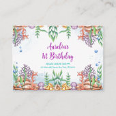 Zeemeermin 1e Verjaardagsfeestje Oneder Het Zee Informatiekaartje (Voorkant)