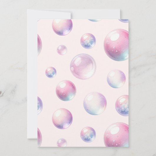 Zeemeermin 1e Verjaardagsfeestje Oneder Het Zee Me Kaart (Achterkant)