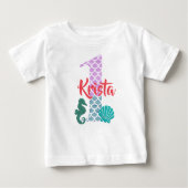 Zeemeermin 1st Verjaardag Custom Shirt (Voorkant)