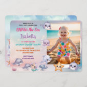 Zeemeermin 1ste Foto Onder de zee verjaardag Kaart (Voorkant / Achterkant)