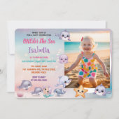 Zeemeermin 1ste Foto Onder de zee verjaardag Kaart (Voorkant)