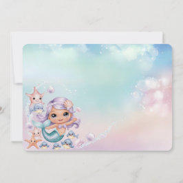 Zeemeermin 1ste Foto Onder de zee verjaardag Kaart