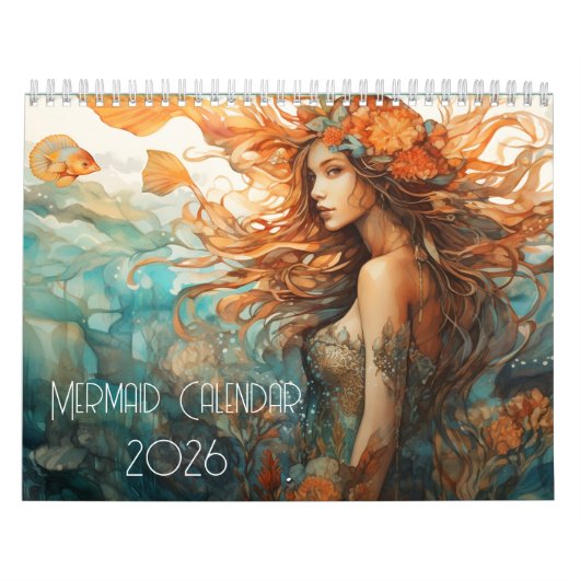 Zeemeermin 2025 Maandelijkse kalender (Hoes)