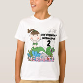 Zeemeermin 2e Verjaardag Tshirts en geschenken (Voorkant)