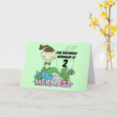 Zeemeermin 2e Verjaardag Tshirts en geschenken Kaart (Gele Bloem)