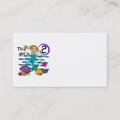 Zeemeermin 2e Verjaardag Tshirts en geschenken Visitekaartje (Achterkant)