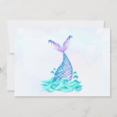 Zeemeermin 2e Verjaardag Twee Het Zee Party Foto Kaart (Achterkant)