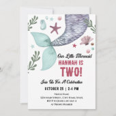 Zeemeermin 2E Verjaardag Zee Kaart (Voorkant)