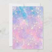 Zeemeermin 2e verjaardagsfeest Paarse onder het Ze Kaart (Achterkant)