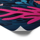 Zeemeermin 3d papier kunst poster (Hoek)