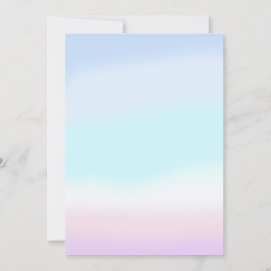 Zeemeermin 3e verjaardag onder het Zee feest Kaart (Achterkant)