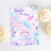 Zeemeermin 3e verjaardag onder het Zee feest Kaart