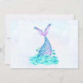 Zeemeermin 3e Verjaardag onder het Zee Party Foto Kaart (Achterkant)