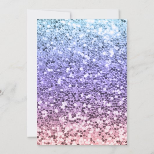 Zeemeermin 3e Verjaardags Meisje Roze Blauwgroen O Kaart (Achterkant)