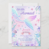 Zeemeermin 4e verjaardag Onze kleine zeemeermin pa Kaart (Voorkant)