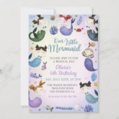 Zeemeermin 4e verjaardag Onze kleine zeemeermin pa Kaart (Voorkant)