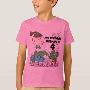 Zeemeermin 4e verjaardag T-shirts en geschenken