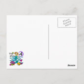 Zeemeermin 4e verjaardag Tshirts en geschenken Briefkaart (Achterkant)