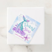 Zeemeermin 5e verjaardag Duik in Vijf Bedankjes Labels (In situ)