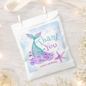 Zeemeermin 5e verjaardag Duik in Vijf Bedankzakje (Geknipt)