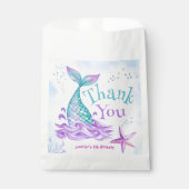 Zeemeermin 5e verjaardag Duik in Vijf Bedankzakje (Voorkant)