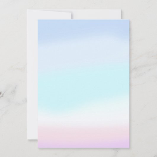 Zeemeermin 5e verjaardag duik naar vijf feest kaart (Achterkant)