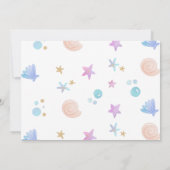 Zeemeermin 5e verjaardag duik naar vijf feestfoto kaart (Achterkant)