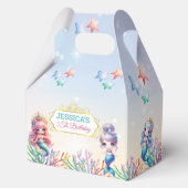 Zeemeermin 5e Verjaardag onder het Zee Feest Dank  Bedankdoosjes (Voorkant)