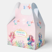 Zeemeermin 5e Verjaardag onder het Zee Feest Dank  Bedankdoosjes (Achterkant)