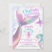 Zeemeermin 5e Verjaardag onder het Zee Kleine Zeem Kaart (Voorkant)