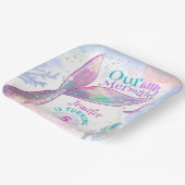 Zeemeermin 5e Verjaardag onder het Zee Roze Zeemee Papieren Bordje (Gebogen)