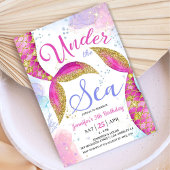 Zeemeermin 5e Verjaardagsfeestje Meisje Onder het  Kaart