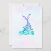 Zeemeermin 6e verjaardag meisje splish splash part kaart (Achterkant)