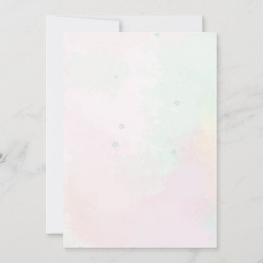 Zeemeermin 7e verjaardag Zeemeermin Party Kaart (Achterkant)