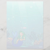 Zeemeermin - 8,5 "x 11" briefpapier (Voorkant)