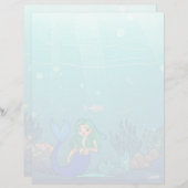 Zeemeermin - 8,5 "x 11" briefpapier (Voorkant / Achterkant)